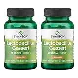 Swanson Lactobacillus Gasseri Probiotic for Adults Seeking Digestive and Metabolic Support with 3 Billion CFU - Acid-Resistant, No Refrigeration (60 Vegan Capsules, 2 Pack)