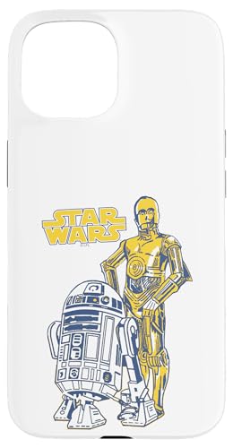 スターウォーズ R2-D2 & C-3PO ポートレートロゴ スマホケース iPhone 15 用