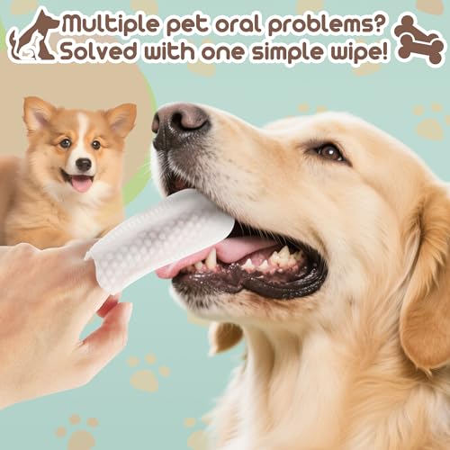 Image of ThinkPet TAILORIX Pet Cleaning Finger Wipes for Dogs & Cats - Hypoallergenic Wipes for Mouth, Ears, Eyes & Paws, Gentle Multi-Area Care for All Ages, Fresh & Easy Grooming at Home or Travel, 50pcs