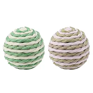 emily pets Cat Toy Ball Funny Cat Kittens Sisal Rope Ball Rattle Scratcher Toy Ball Toys Diameter 4.3cm