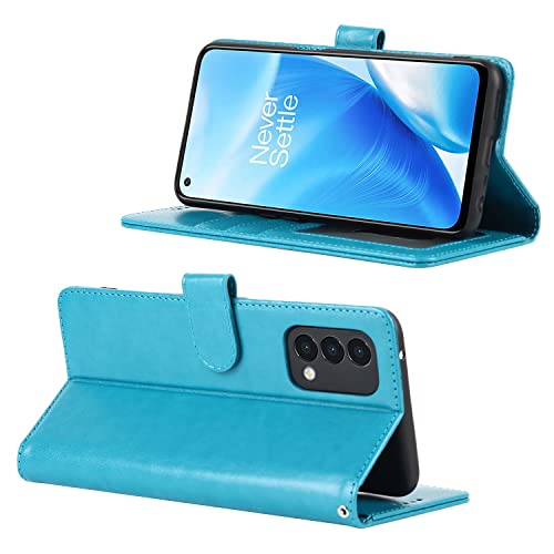Ｈａｖａｙａ Oneplus Nord N200 5G Wallet Case With Card Holder [Rfid Blocking]-Magnetic Case With Wrist Lanyard-Pu Leather Cover- For Women And Men-Oneplus Nord N200 5G Flip Cell Phone Case-Blue #TOP2