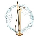 Rozin Gold Wasserfall Auslauf Freistehende Armatur Badewanne Wasserhahn mit 59