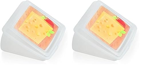 Metaltex Estuche Cuña Protector de Queso, 12x12x5 cm (Paquete de 2)