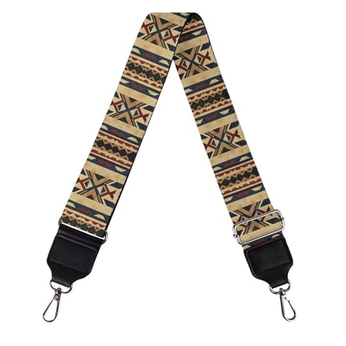 Image of TODIYADDU Mystic Ethnic Print Crossbody Strap Firm Handbag Straps Crossbody Long Strap Wide Purse Strap Women Silvery Buckles Fashion Shoulder Strap Adjustable Replacement Canvas Bag Handbag