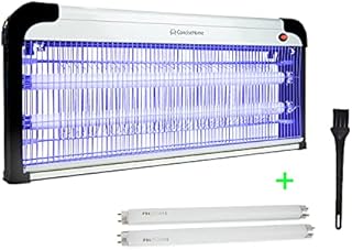 Concise Home and Insect Killer 20w/30w/40w Light UV Attract to Zap Flying Insects Silver, with 2 Gift Tubes (40w)