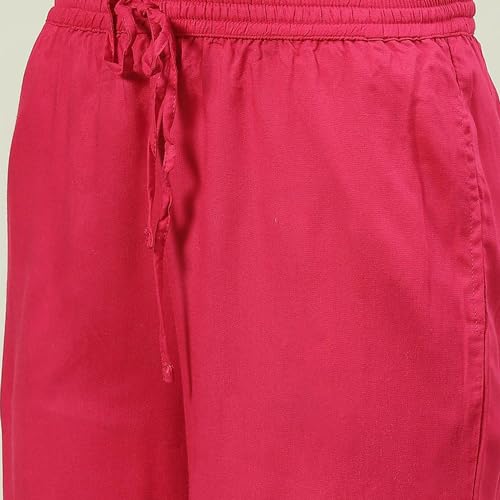 Image of BIBA Women Loose Mid Rise Rayon Palazzo