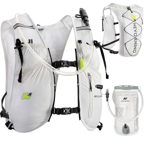 Waterproof Running Vest, Hydration Vest Pack with 1.5L Water Bladder White