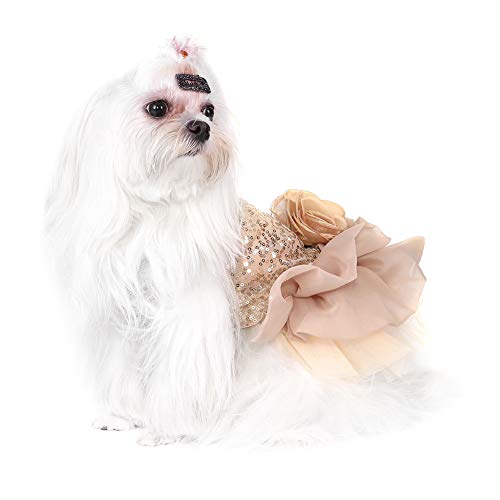 Disfraz para perro princesa tamaño M en rosa dorado miniatura 6