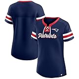 Fanatics Women's Navy New England Patriots Original State Lace-Up T-Shirt
