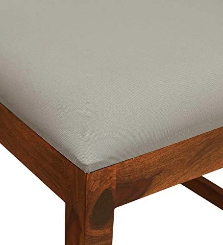 Image of Credenza Solid Sheesham Wood Dining Chairs Only | Wooden Set of 8 Dinning Chair for Kitchen & Dining Room | Chairs with Cushion | Rosewood, Rustic Teak Finish (Set of 8 Brown)