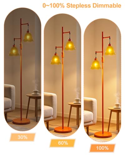 Image of Lightdot Globe Floor Lamp with LED Bulbs Included, Dimmable Floor Lamps,Unique Modern Standing Tall Lamp for Bedroom Living Room /Sofa Beside /Corner Decor-Gold