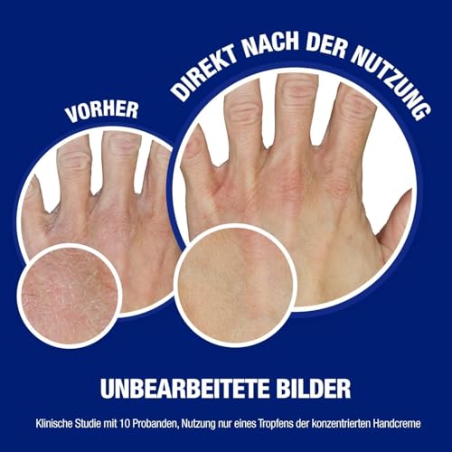 Neutrogena Sofort einziehende Handcreme, leichte und nicht fettende Feuchtigkeitscreme mit Glycerin + Vitamin E bei trockenen, rissigen Händen, im praktischen Handcreme Spender 150 ml