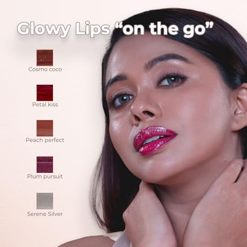Image of Vegan Hydrating Glossy Lip Gloss | Lightweight, Waterproof, Long-Lasting Shine, Suitable For All Skin Types, Plumps & Protects, Lip Gloss For Women - Plum Pursuit - 2.5Ml