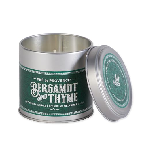 Image of Pre de Provence Bergamot & Thyme Men's Fragrance Collection, Soy Candle, 200 G