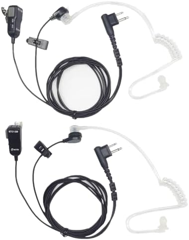 Tube Acoustique De Remplacement Pour Oreillette Radio – Lot De 2 – Compatible Motorola Kenwood