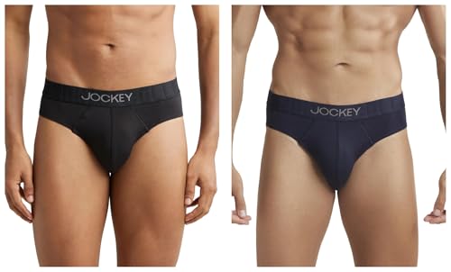 Image of Jockey IC31 Men's Supima Cotton Elastane Stretch Solid Brief with Ultrasoft Waistband (Pack of 2)