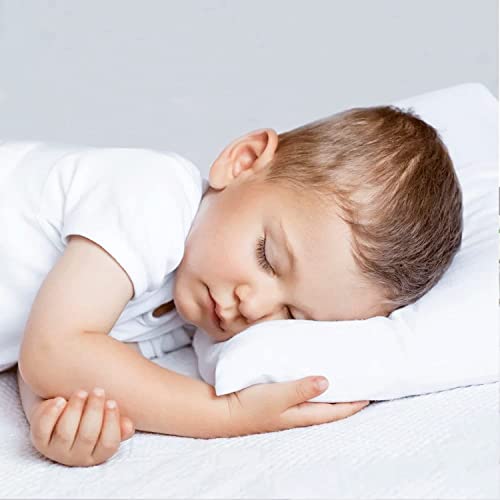 Image of Toddler Travel Pillowcase Set of 2 pc 14x20 inch White Solid Baby Pillow Cover 100% Soft Egyption Cotton 500 Thread Count with Zipper Closer Decorative Pillowcase 14x20 White Solid