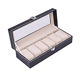 Elegantes und stilvolles Design mit 6 Fächern, abschließbar für Sicherheit, der Durchmesser von Uhr maximal 46mm.