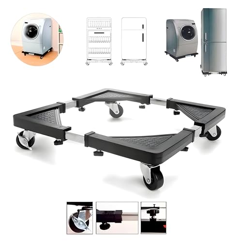 Suporte Móvel Ajustável Com Rodas, Para Geladeira, Máquina De Lavar, Fogão, Capacidade 200kg, Base A