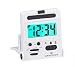 Marathon Basics Travel Alarm Clock, Easy to use, Easy to Set, Perfect for Camping - Battery Included - CL030010 (White)