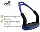 AMKA Steigbügel mit Gelenk dunkelblau Sicherheitssteigbügel Steigbügel Flexible Safety Stirrups Horse Riding