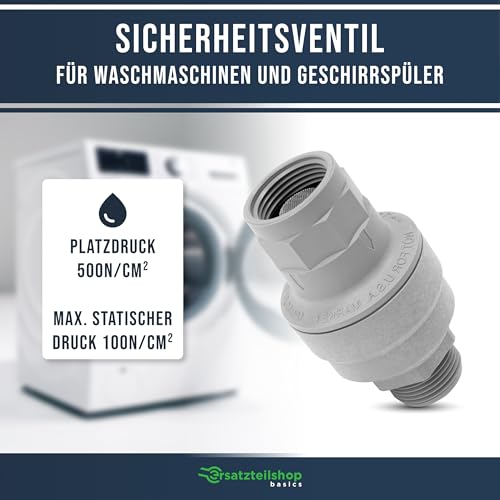 Wasserstop Waschmaschine Aquastop Ventil für Schlauch 3/4 Zoll Sicherheitsventil Rückschlagventil Waschmaschine Spülmaschine