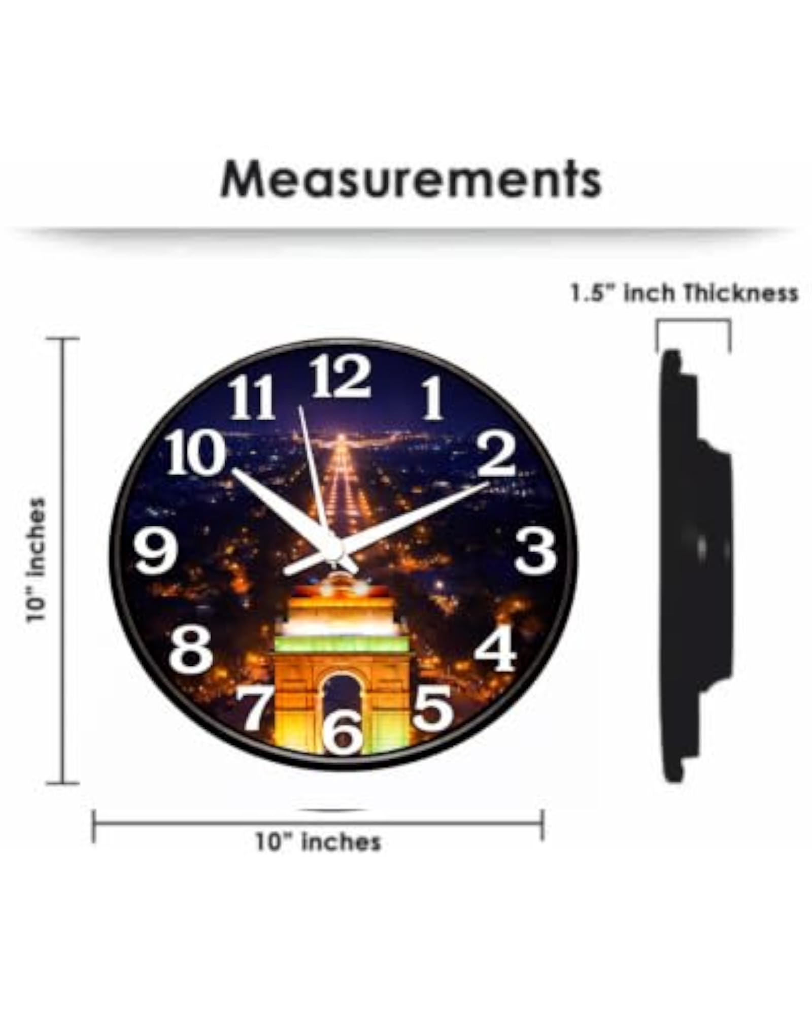 India Gate Wall Clock, Scenic Decorative Home Décor