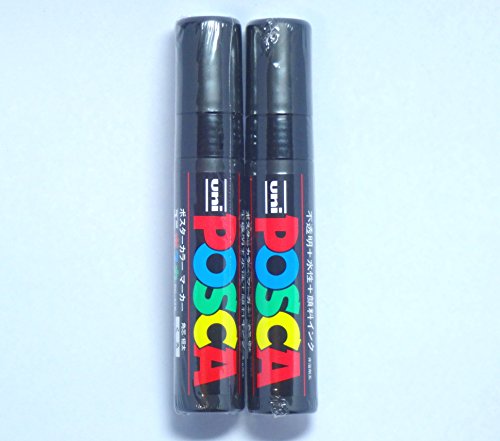 Uni Posca Paint Marker PC-17K Black, 2 pens per Pack(Japan Import) [Komainu-Dou Original Package] - //coolthings.us