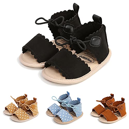 Image of Infant Baby Girls Boys Summer Sandals Premium Unisex Non Slip Rubber Soft Sole Breathable Toddler First Walker Outdoor Beach Shoes