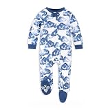 Burt's Bees Baby Sleep and Play PJs, 100% Organic Cotton One-Piece Zip Front Romper Jumpsuit Pajamas