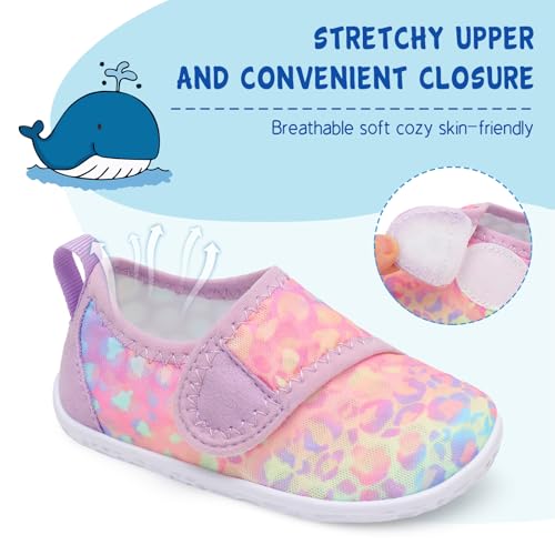 Image of LeIsfIt Toddler Water Shoes Boys Girls Barefoot Aqua Socks Kids Breathable Quick-Dry Swim Shoes for Beach Pool Surf