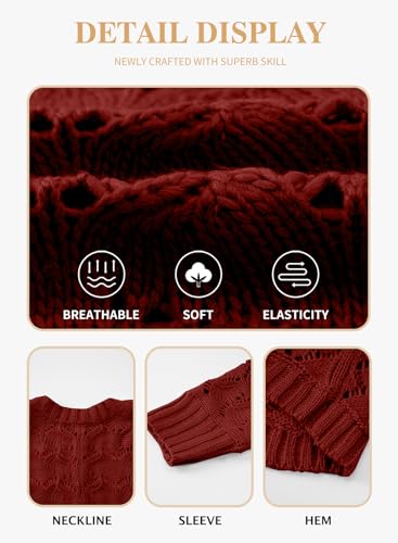 Image of Eytino Womens Plus Size Crochet Cardigan Sweater Long Sleeve Hollow Out Open Front Cardigans Outwear(1X-5X)