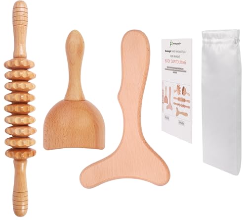 3-in-1 Wood Therapy Massage Tools for Body Sculpting