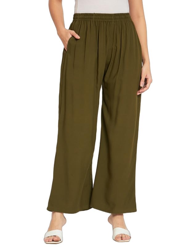 Image of Soft Colors Women Regular Fit Pocket Palazzo
