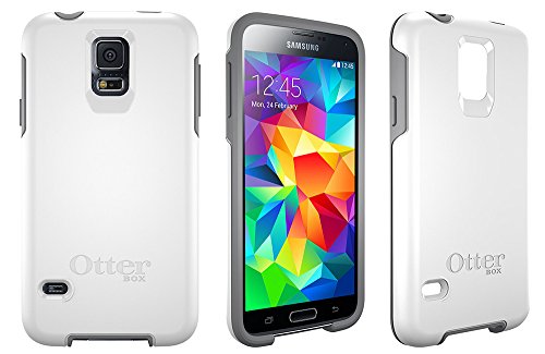 OTTERBOX SYMMETRY SERIES for Samsung Galaxy S5 - Retail Packaging - GLACIER (WHITE/GUNMETAL GREY)