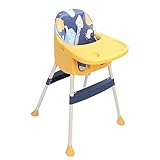 Hamwesh Silla Alta Convertible, STCERDLER HIGHTLER con Bandeja Desmontable para Uso de Ajustable, Silla de bebé Plegable para Alimentar y Tiempo de Juego