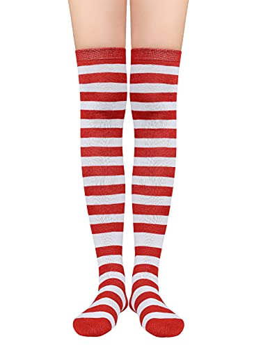 Image of Azue Women Non Slip Thigh High Socks Fashion Tube Stockings above Knee Cosplay Socks