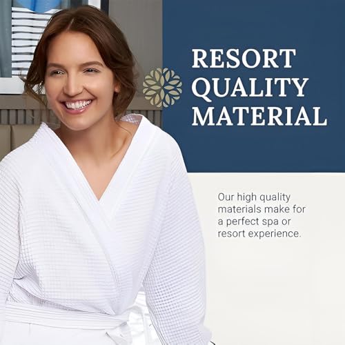 Image of Kaufman Waffle Robes | Personalized & Monogramed | Unisex 100% Cotton Soft Luxury Bathrobes for Men & Women, Spa & Hotel