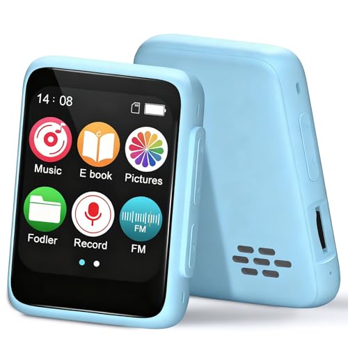 32GB MP3 Player for Kids,Simple & Portable Tiny Travel Music Player Non WiFi Needed,Birthday for Boys Girls, Blue