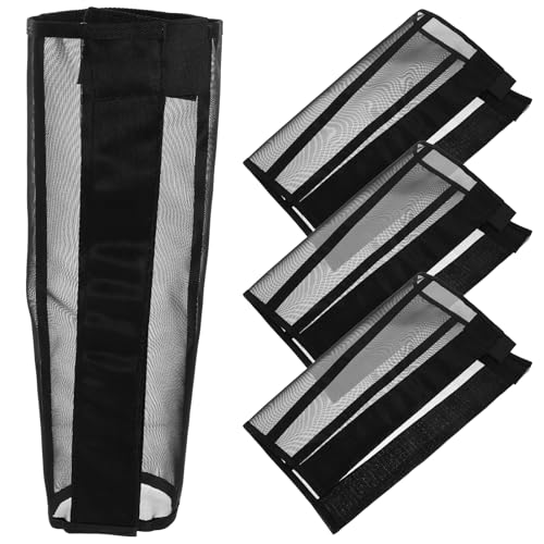 Milisten Protectores de Patas de Caballo 4 Piezas Negros, Malla Transpirable Antimoscas Ajustables, Ligeros y Resistentes para Actividades al Aire Libre y Establo