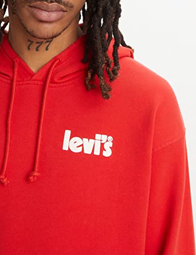 Levi's Herren Relaxed Graphic Sweatshirt Hoodie Kapuzenpullover,Poster Logo Aura Orange,XL 2