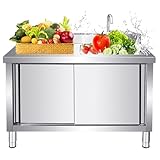 Polyvalent pour une utilisation intérieure et extérieure : conçu pour s’adapter à toutes les situations, cet évier commercial est idéal pour les tâches extérieures comme le nettoyage des jardins ou des campings, ainsi que pour une utilisation intérieure dans les cuisines, les restaurants et les buanderies.