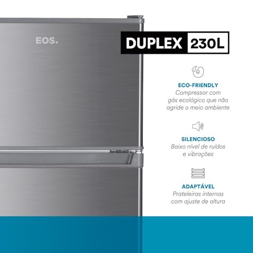 Geladeira Eos 230 Litros Duplex Inox Erv250ds 220v