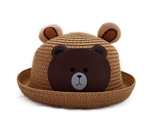 Image of VRITRAZ Baby Boy's and Girl's Kids Children Cute Printed Cartoon Gift Summer Fancy Dress Straw Fasion Hat Cap 1