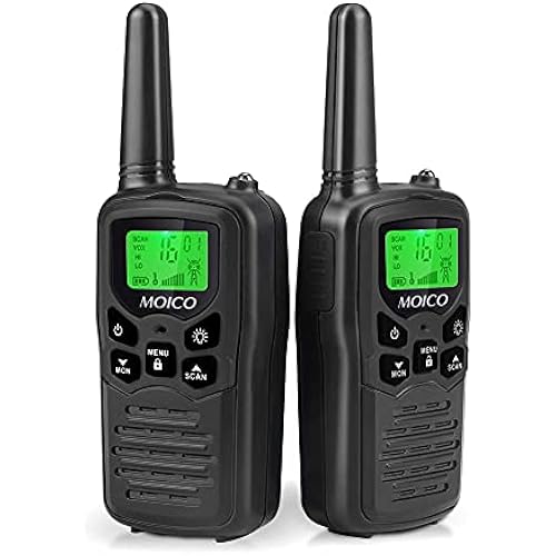 MOICO Walkie Talkies for Adults, 22 Channel Long Range FRS Two-Way Radios