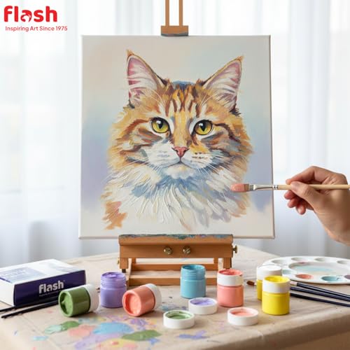 Image of Flash Acrylic Chalk Paint Set | Chalky Finish | 6 Colors The Vintage Palette | 15 ml, 0.5 fl oz Each | High Pigment Strength | Non Fading | Indoor /Outdoor | Non Toxic | Multi-Surface Paint | Pro Artist, Hobby Painters & Kid