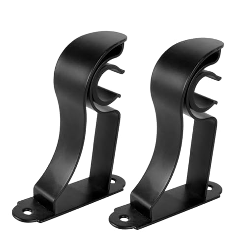Levemolo 2pcs Iron Curtain Rod Brackets Household Curtain Holders for Easy Installation Space Saving Design for Home Decor Sturdy and
