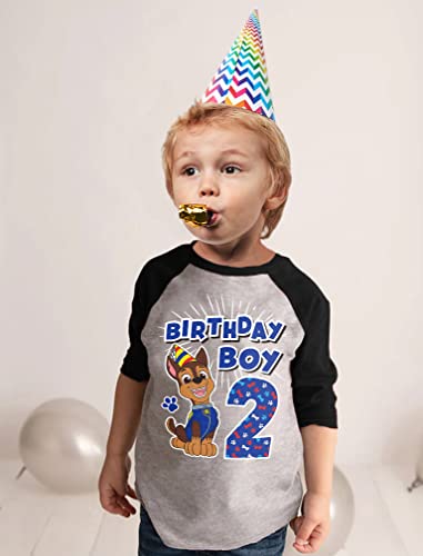 Image of Tstars Paw Patrol Rubble 3rd Birthday Baseball Tee Toddler Boy 3 /4