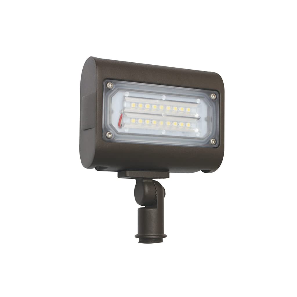 Low Voltage LED Landscape Flood Light - Knuckle Mount - 50 Watt - 5250 -  Lumens - 5000K Daylight - Bronze - 12V