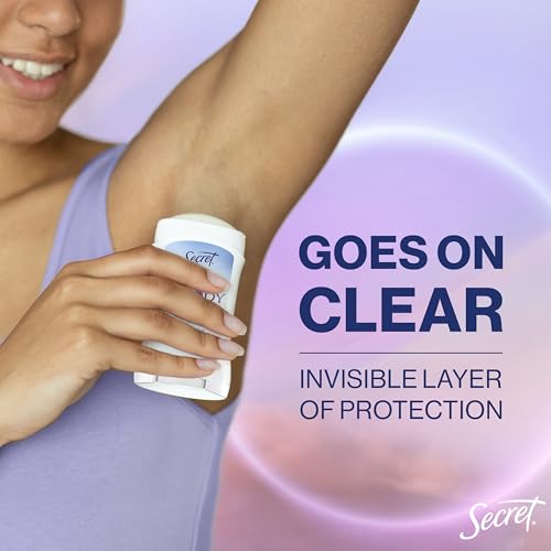 Secret Whole Body Deodorant Dry Feel Stick + Absorbs Sweat for Women, Naturally Derived Ingredients, Completely Clean Scent, Aluminum Free Deodorant Stick, 72 HR Odor Protection, 2.4 oz - image 8